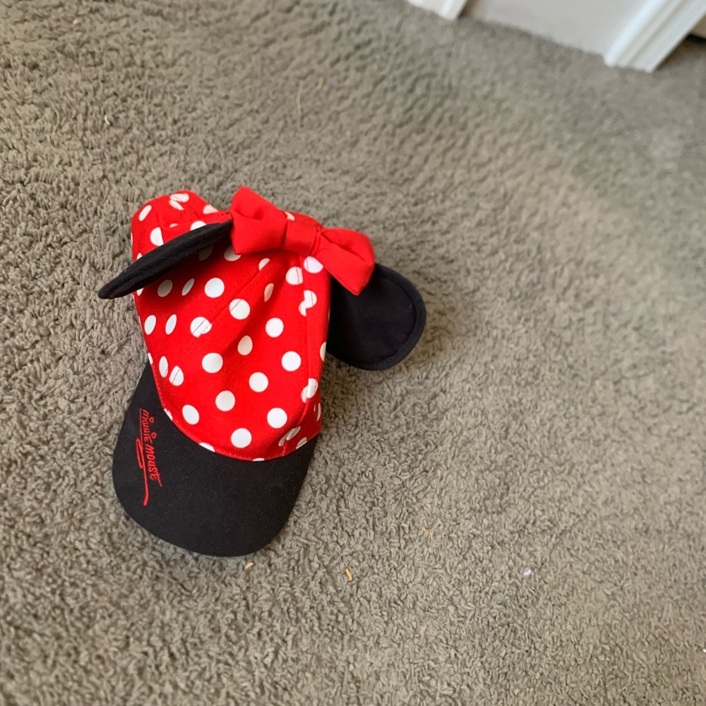 Disney Red and Black Polka Dot Kids Hat with Ears